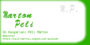 marton peli business card