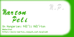 marton peli business card